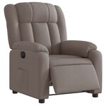 vidaXL Fauteuil inclinable électrique Taupe Tissu
