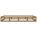vidaXL Cadre de lit Marron miel 200x200 cm Bois massif