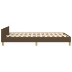 vidaXL Cadre de lit avec tête de lit marron foncé 120x190 cm tissu