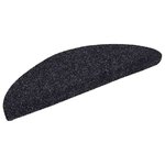 vidaXL Tapis autoadhésifs de marches 5 Pièces Noir 56x17x3 cm Aiguilleté