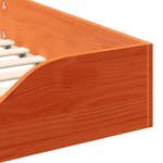 vidaXL Cadre de lit surélevé Marron cire 80 x 220 cm