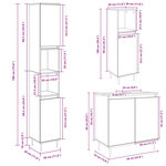 vidaXL Ensemble de meubles de salle de bain 3 Pièces chêne sonoma