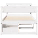 vidaXL Cadre de lit sans matelas blanc 90x190 cm bois de pin massif