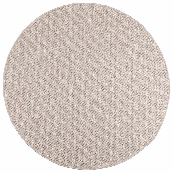 vidaXL Tapis de surface Rond HUARTE Crème Ø 200 CM Polyester