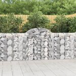 vidaXL Paniers à gabions arqués 11 Pièces 200x30x100/120 cm Fer galvanisé