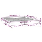 vidaXL Cadre de lit à LED blanc 200x200 cm bois massif