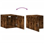 vidaXL Armoire de rangement mince chêne fumé 40x42 5x225 cm