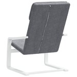 vidaXL Chaise de relaxation Gris foncé Tissu