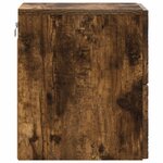 vidaXL Cabinet de chevet mural Chêne fumé 34 5 x 33 x 40 cm