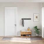 vidaXL Tapis lavable antidérapant 80x300 cm Gris
