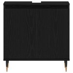 vidaXL Meuble Sous Lavabo Chêne noir 58 x 33 x 60 cm Bois d'ingénierie