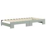 vidaXL Lit de jour avec gigogne sans matelas gris clair 90x200 cm