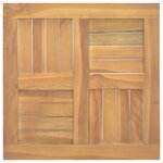 vidaXL Dessus de table carré 50x50x2 5 cm Bois de teck massif