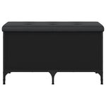 vidaXL Banc de rangement noir 82x42x45 cm bois d'ingénierie