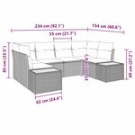 vidaXL Ensemble de canapé de jardin avec coussin 6 Pièces beige et crème