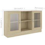 vidaXL Armoire à vitrine Chêne sonoma 120x30 5x70 cm Bois d'ingénierie