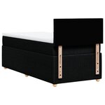 vidaXL Sommier à lattes de lit avec matelas Noir 90x190 cm Tissu