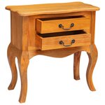 vidaXL Table d'appoint avec tiroir Naturel 60 5 x 30 x 61 cm