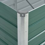 vidaXL Lit surélevé de jardin Acier galvanisé 240x80x45 cm Vert
