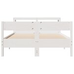 vidaXL Cadre de lit sans matelas blanc 120x200 cm bois de pin massif