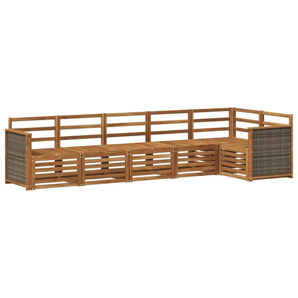 vidaXL Ensemble de canapés d'extérieur 5 pc Naturel