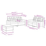 vidaXL Ensemble de canapés 3 Pièces avec coussins Noir Tissu