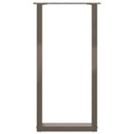 vidaXL Pieds de table console en U  2 pièces  acier naturel  38 x (72-73) cm