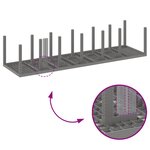 Ensemble de Salle à Manger de Jardin 13 Pièces avec Coussins en Rotin Synthétique Gris Clair