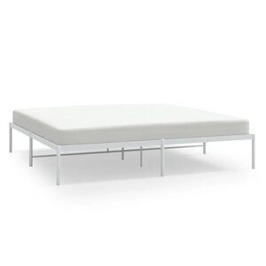vidaXL Cadre de lit métal sans matelas blanc 200x200 cm