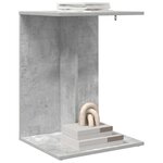 vidaXL Table d'appoint Gris béton 45 x 40 x 62 5 cm Bois d'ingénierie