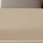 vidaXL Drap-housse Jersey Taupe 160x200 cm Coton