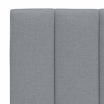 vidaXL Coussin de tête de lit gris clair 100 cm tissu