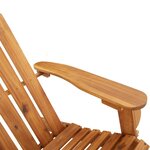 vidaXL Chaise à bascule Adirondack avec coussins bois massif d'acacia