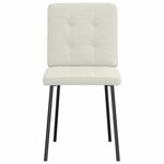 vidaXL Chaises à manger lot de 4 Crème Velours