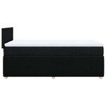 vidaXL Sommier à lattes de lit avec matelas Noir 90x200 cm Tissu