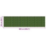 vidaXL Écran de balcon avec feuilles Vert 600 x 150 cm