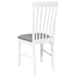 vidaXL Chaises à manger coussins 2 Pièces blanc bois massif caoutchouc