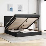 VidaXL Cadre de lit ottoman avec matelas noir 180x200cm velours