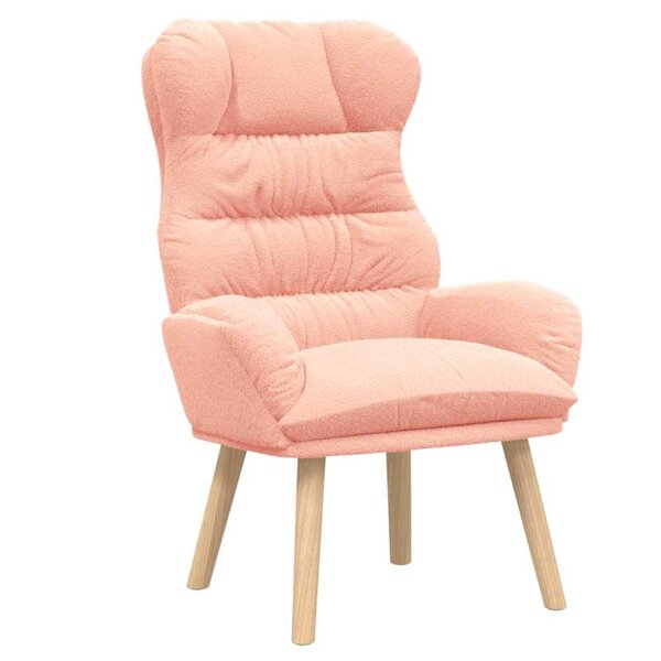 vidaXL Fauteuil relaxant Rose 69 x 74 x 93 cm tissu