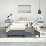 vidaXL Cadre de lit sans matelas gris foncé 137x190 cm velours