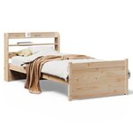 vidaXL Cadre de lit avec tête de lit sans matelas 75x190 cm