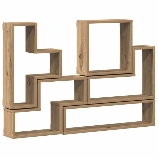 vidaXL Cube mural chêne artisanal 96 x 12 x 64 cm Bois d'ingénierie