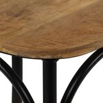 vidaXL Chaises à dossier croisé lot de 4 noir bois de manguier massif