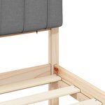 vidaXL Cadre de lit avec tête de lit rembourrée Gris Naturel et Clair