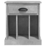 vidaXL Tables de chevet 2 Pièces gris béton 43x36x50 cm