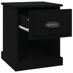 vidaXL Tables de chevet 2 Pièces noir 39x39x47 5 cm bois d'ingénierie