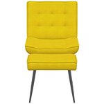 vidaXL Chaise de relaxation avec tabouret jaune velours