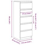 vidaXL Buffet et tiroirs chêne artisanal 37 5x35x99 cm bois ingénierie