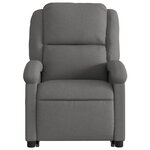 vidaXL Fauteuil inclinable électrique gris foncé tissu