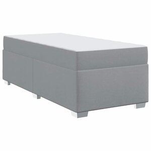 vidaXL Cadre de lit avec matelas Gris clair 80 x 200 cm tissu